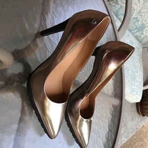 Bronze Metallic Pumps
